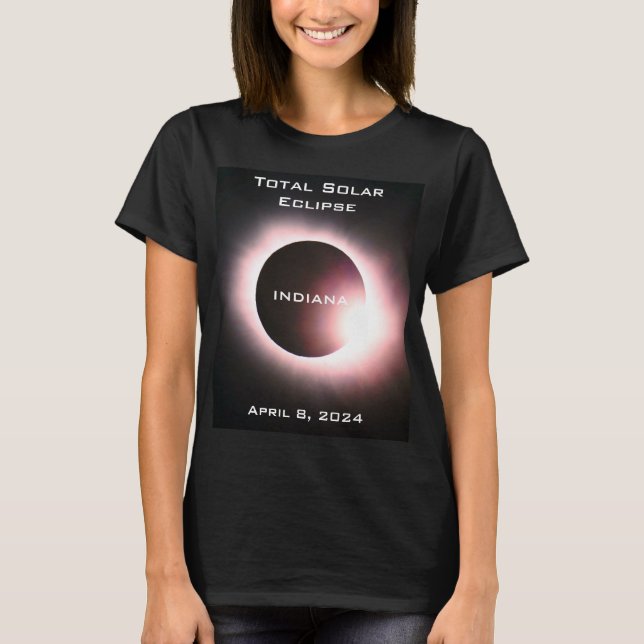 INDIANA Total solar eclipse April 8, 2024 T-Shirt (Front)