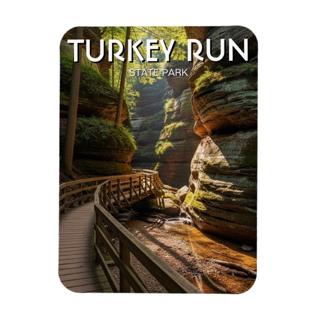 Indiana Turkey Run State Park Travel Magnet (Vertical)