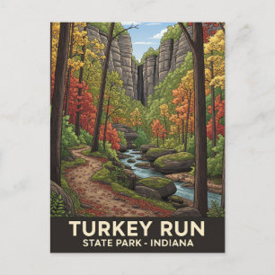 Indiana Turkey Run State Park Travel Postcard
