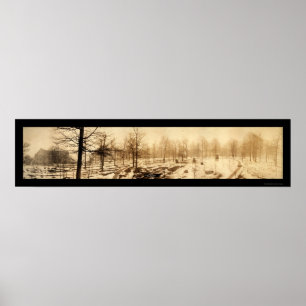Indiana Univ Snow Photo 1909 Poster