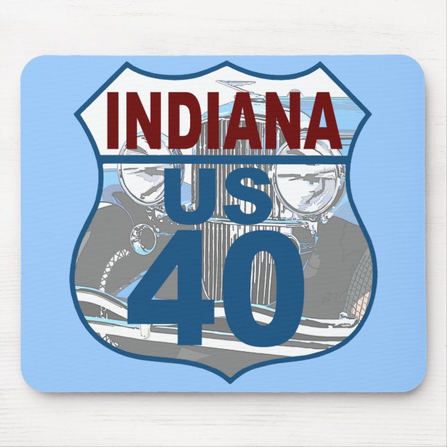Indiana US Route 40 - Duesenberg Mouse Pad (Front)