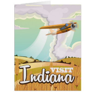 Indiana vintage travel poster