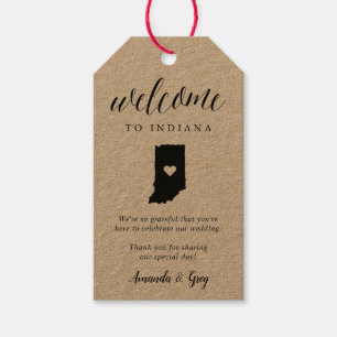 Indiana Wedding Welcome Gift Tags