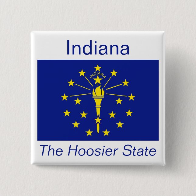 Indianan Flag Button (Front)