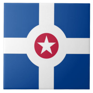 Indianapolis city flag ceramic tile