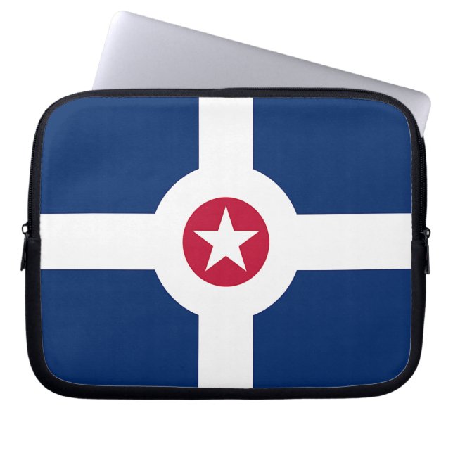 Indianapolis City Flag Laptop Sleeve (Front)