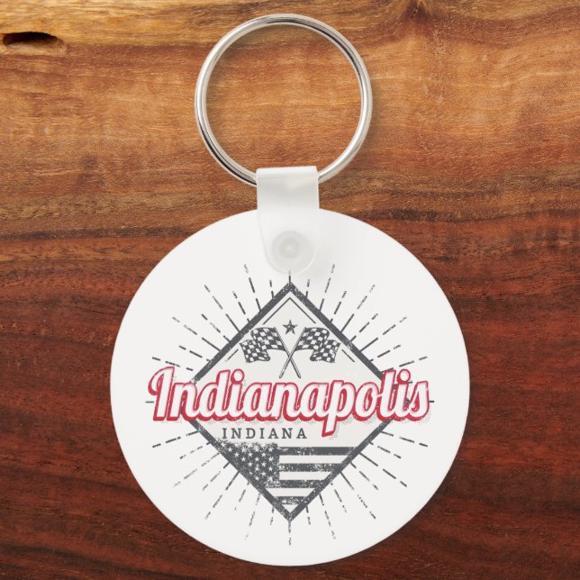 Indianapolis City Indiana United States USA Key Ring (Front)