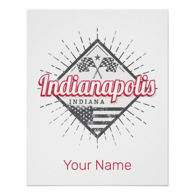 Indianapolis City Indiana United States USA Poster (Front)