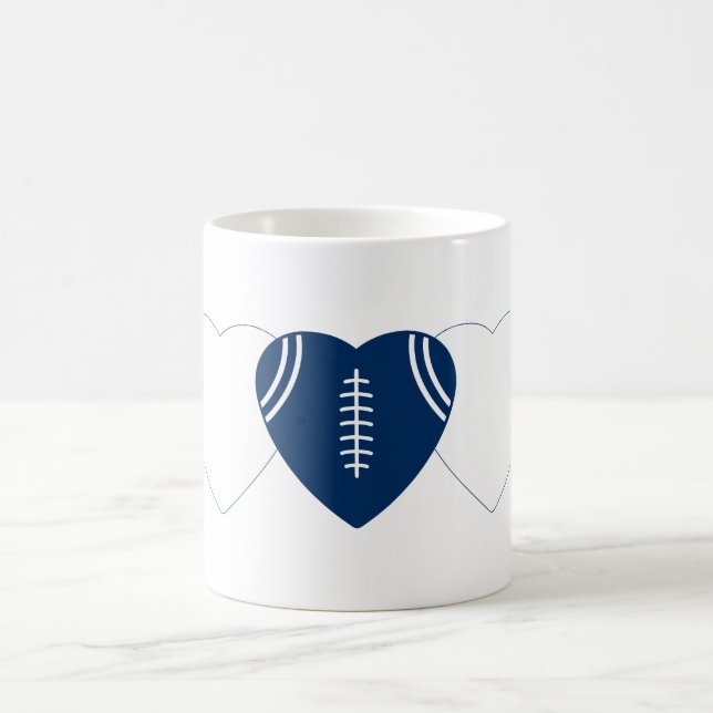 Indianapolis Colts Football Heart Design Coffee Mug (Center)