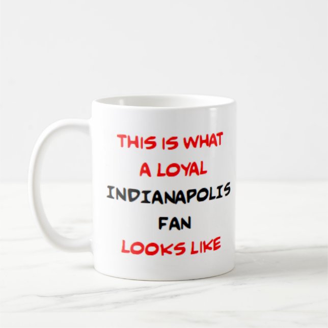 indianapolis fan, loyal coffee mug (Left)