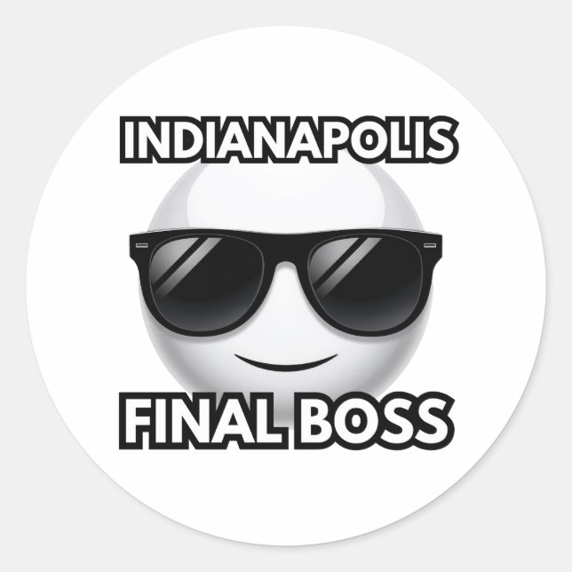Indianapolis Final Boss Cool Emoji Sticker (Front)