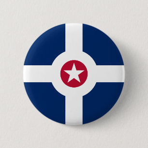 Indianapolis Flag 6 Cm Round Badge