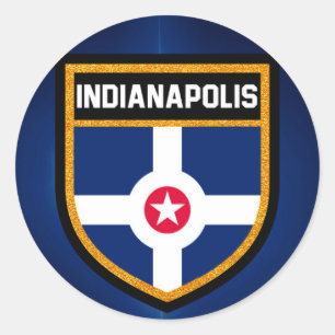 Indianapolis Flag Classic Round Sticker