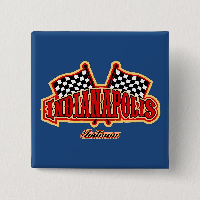Indianapolis Flagged 15 Cm Square Badge (Front)