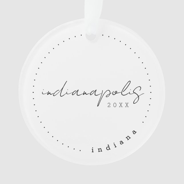 Indianapolis, IN Travel United States Simple Ornament (Front)