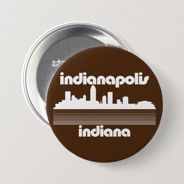 Indianapolis Indiana 7.5 Cm Round Badge (Front & Back)