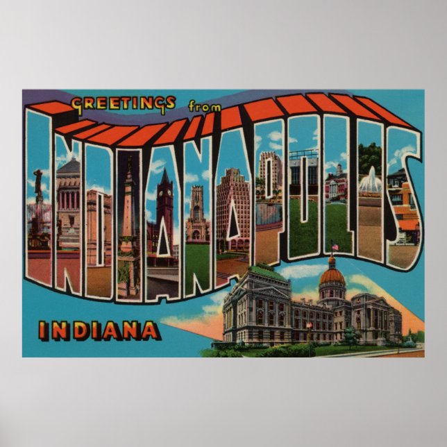 Indianapolis, Indiana (Capital Building) Poster (Front)