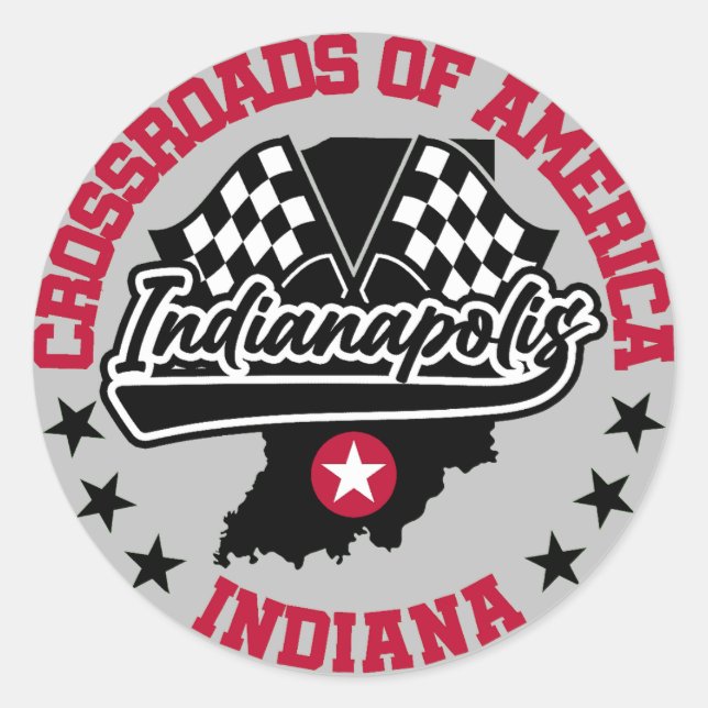 Indianapolis,Indiana Classic Round Sticker (Front)