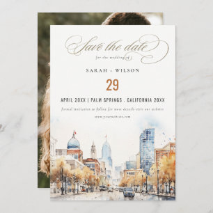 Indianapolis Indiana Landscape Wedding Photo Save The Date