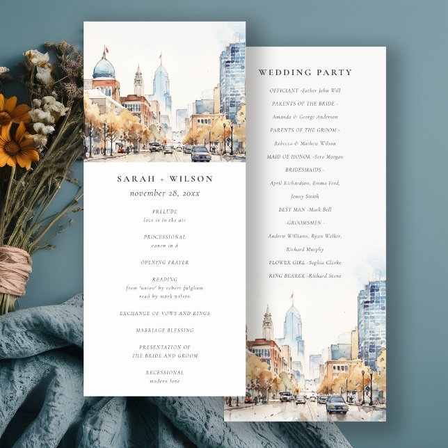 Indianapolis, Indiana Landscape Wedding Program (Creator Uploaded)