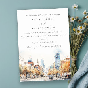 Indianapolis Indiana Landscape Wedding Shower Invitation