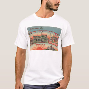 Indianapolis, Indiana - Large Letter Scenes 2 T-Shirt