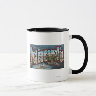 Indianapolis, Indiana - Large Letter Scenes 3 Mug