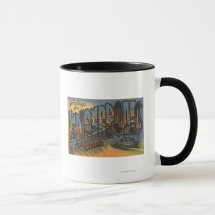 Indianapolis, Indiana - Large Letter Scenes Mug