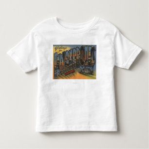 Indianapolis, Indiana - Large Letter Scenes Toddler T-Shirt