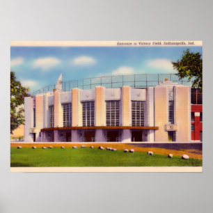 Indianapolis Indiana Old Victory Field Poster