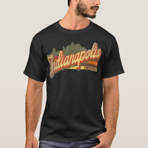 Indianapolis, Indiana Retro Vintage 70s 80s Distre T-Shirt