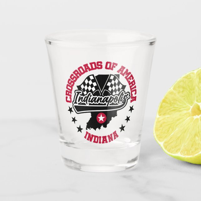 Indianapolis,Indiana Shot Glass (Front)