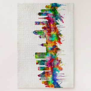 Indianapolis Indiana Skyline Jigsaw Puzzle