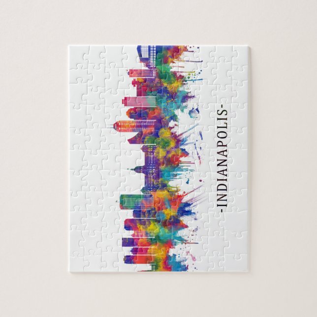 Indianapolis Indiana Skyline Jigsaw Puzzle (Vertical)