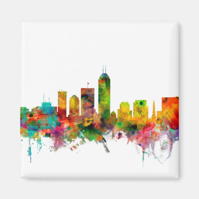 Indianapolis Indiana Skyline Magnet (Front)