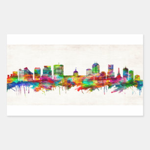 Indianapolis Indiana Skyline Rectangular Sticker