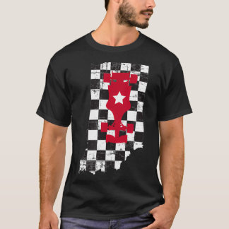 Indianapolis  Indiana State 500 Race Car Distresse T-Shirt