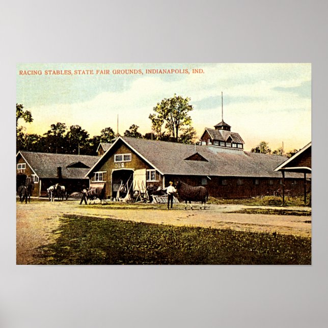 Indianapolis, Indiana State Fair Stables 1915 Poster (Front)