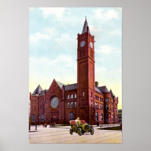Indianapolis Indiana Union Station 1915 Poster