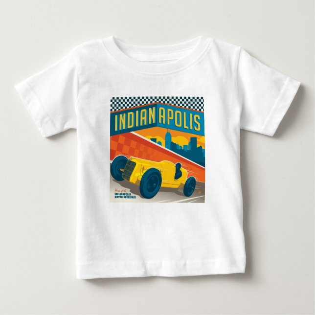 Indianapolis, Indiana | Vintage Racer Baby T-Shirt (Front)
