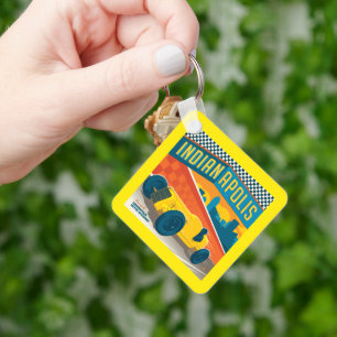 Indianapolis, Indiana Vintage Racer Key Ring