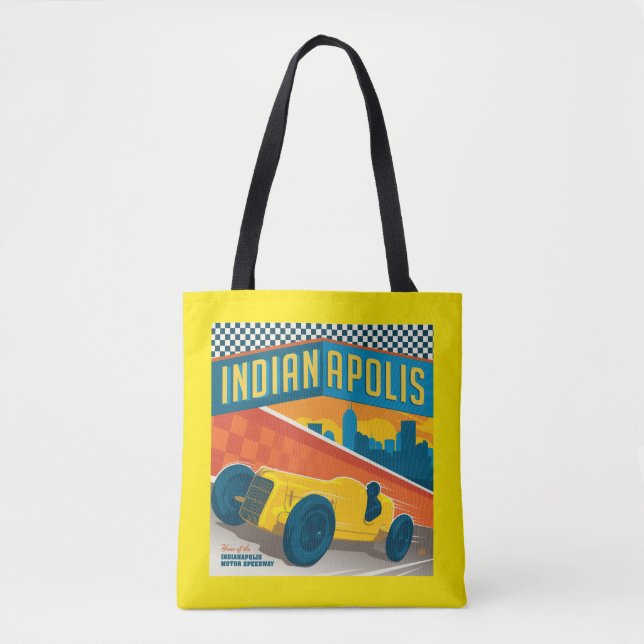 Indianapolis, Indiana | Vintage Racer Tote Bag (Front)