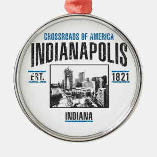 Indianapolis Metal Tree Decoration