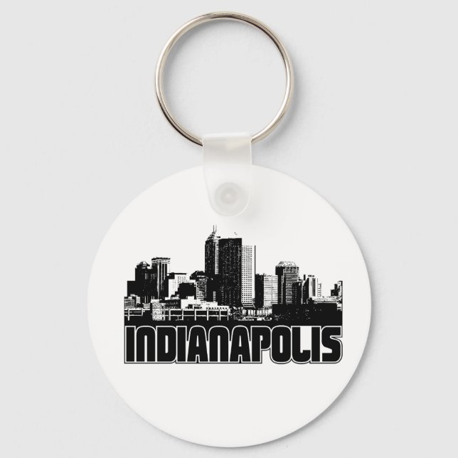 Indianapolis Skyline Key Ring (Front)