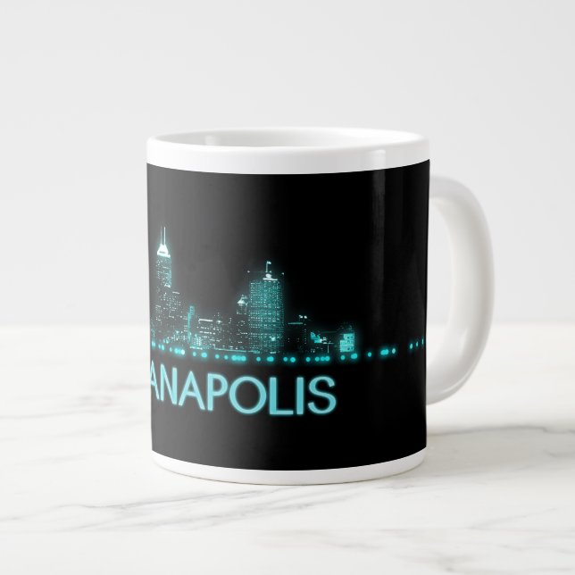 Indianapolis Skyline Large Coffee Mug (Front Right)