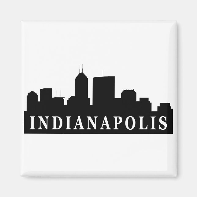 Indianapolis Skyline Magnet (Front)