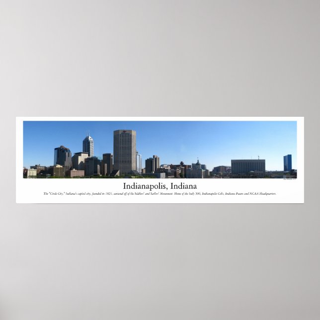 Indianapolis Skyline Poster (Front)