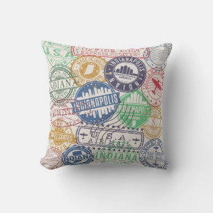 Indianapolis Stamps: Travel Seal Set. Cushion