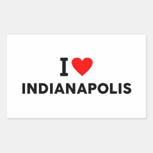 Indianapolis United States america USA love city n Rectangular Sticker