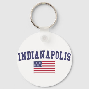 Indianapolis US Flag Key Ring
